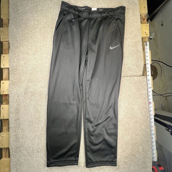 Nike Therma-Fit Pants Mens Large Black Gray Athletic Training Track Joggers - Picture 1 of 5